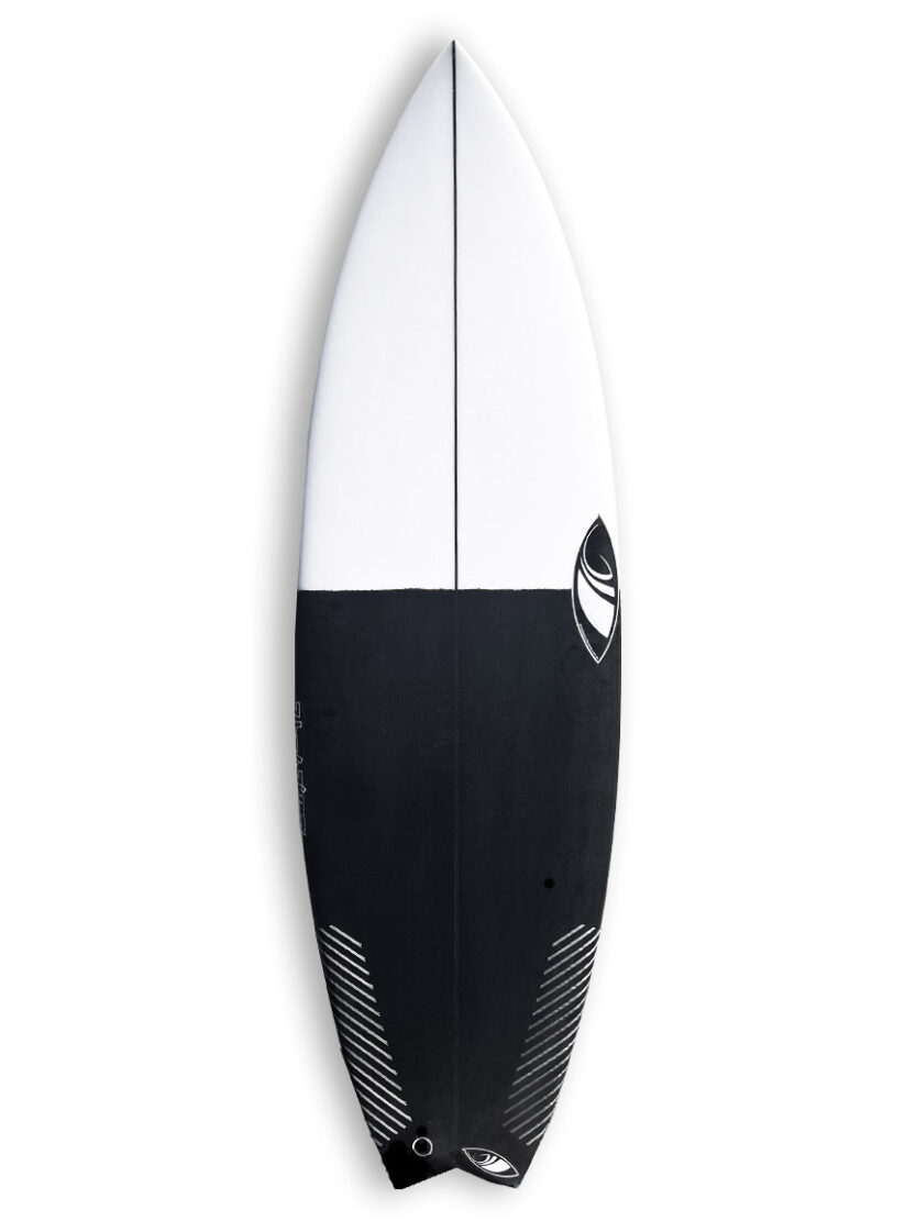 Sharpeye Surfboards Twin turbo Black Tail Dip