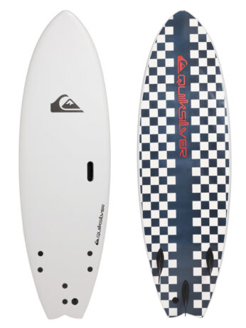 6'0 QUIKSILVER FISH SOFTBOARD | GREY BLACK CHECKERS